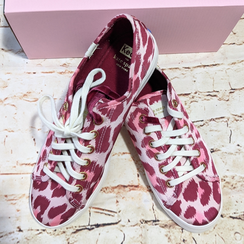 🆕 Kate Spade Keds Kickstart Leopard Sneakers - Picture 2 of 8